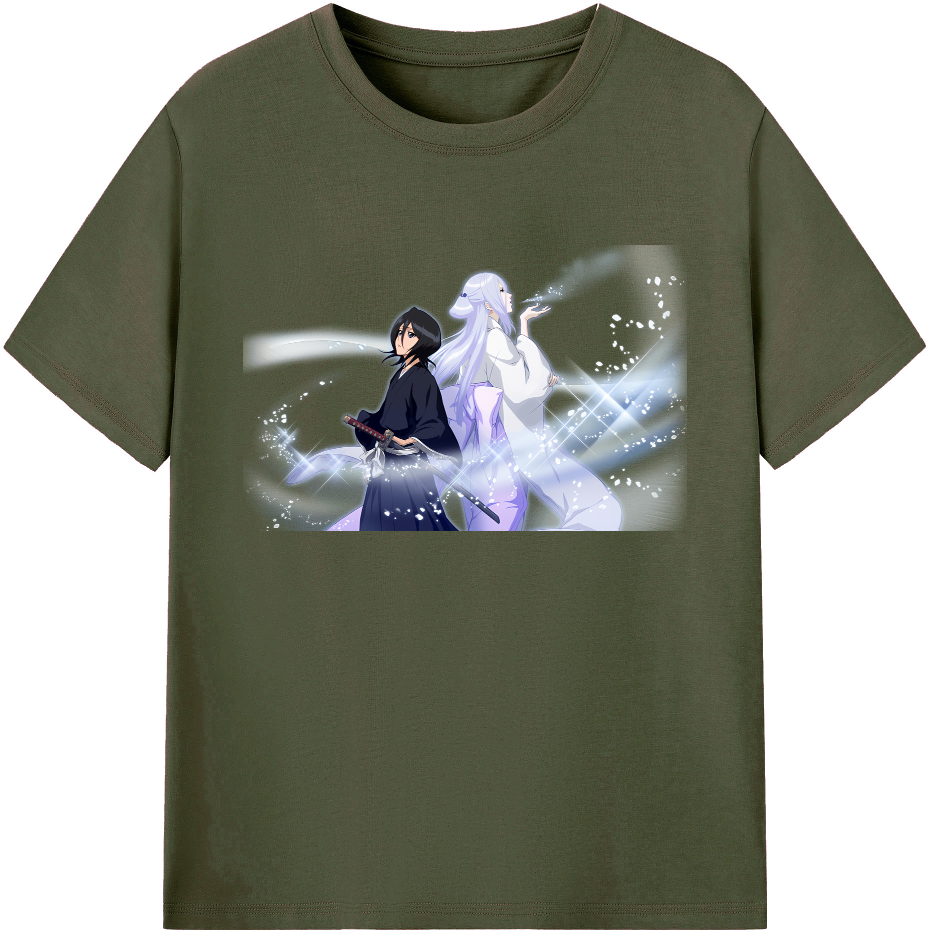 （画像用） ブリーチ 朽木ルキア BLEACH Kuchiki Rukia 綿100％ メンズ半袖Tシャツ｜肌触りやわらか＆通気性